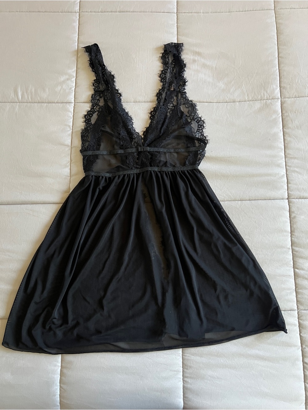 Black Lace Open Back Slip